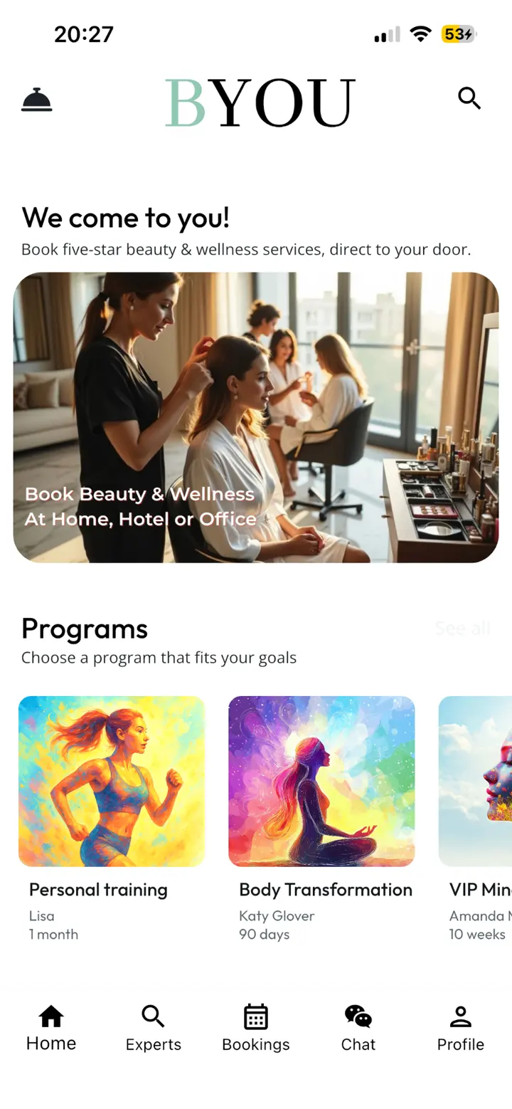 BYOU app - Pay only when you need it