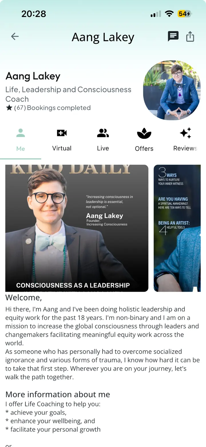 BYOU app - Expert profiles